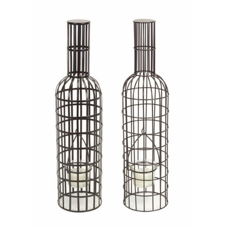 UPC 762152824308 product image for Pack of 8 Metal Wine Bottle Tea Light Holders 15