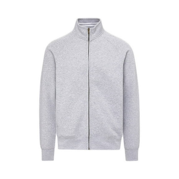 MV Sport 25157 Vintage Fleece Track Jacket-Heather Gray - 073-M