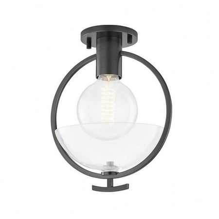 

-1 Light Semi-Flush Mount In Contemporary Style-9 Inches Wide By 13 Inches High-Old Bronze Finish Mitzi H387601-Ob