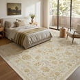 thumbnail image 7 of SIXHOME 9'x12' Area Rugs for Living Room Machine Washable Area Rugs Soft Non-Slip Retro Carpet Traditional Floral Rugs for Bedroom Dining Room Office Home Decor Cream/Beige, 7 of 7