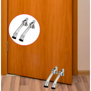 Crestone Door Stopper - 2 Pack 4 Inch Door Stop, Door Stops Kickstand, Door Stopper Hinge, Non-Slip Rubber, Metal Door Stopper, Door Holder, Door Stoppers