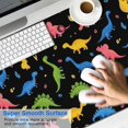 thumbnail image 2 of Long Mouse Pads for Desk,Colorful Dinosaur on Black Pattern Desk Mats on Top Of Desks, Desk Mouse Pad Extra Large with 3mm Non-Slip Base and Stitched Edge for Gaming,Office,Work,Home 47.3"x23.6", 2 of 6