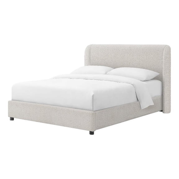 Furniture of America Suzanne Fabric Mattress Ready Full Platform Bed in White