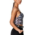 thumbnail image 2 of KOMOO Women Sling Camisole Lace Print Sleeveless Spaghetti Strap Tank top Summer Crop Tops, 2 of 9