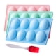 thumbnail image 1 of Moldes de silicona para hornear de huevos de Pascua, 3 packs de 24 bandejas antiadherentes para chocolate, moldes de congelador con forma de huevo para caramelos, mermelada, hielo, resina, jabón, 1 of 8