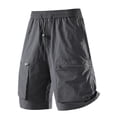 thumbnail image 3 of Sentmoon Mens Shorts' Mens Workwear Shorts Solid Color Elastic Waist Drawstring Pocket Design Casual Sport Utility Short Pants Lightweight Breathable for Outdoor and Daily Wear S-5XL, 3 of 8