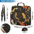 thumbnail image 2 of FORMRS Zipper Binder with Shoulder Strap 1.5-inch Ring 500 Sheet Capacity File Bag, Black Fish Pattern, 2 of 5