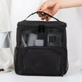 thumbnail image 6 of Portable Shower Caddy Bag, Black, 300D Fabric+Mesh, Large Capacity, Gym/Travel/College Dorm Toiletry Organizer, 6 of 6