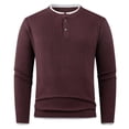 thumbnail image 1 of RXMEKW Elastic Knit Sweater For Men Solid Color Round-Neck Long Sleeve Pullover For Casual Wear Polyester Black L, 1 of 4