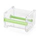 thumbnail image 1 of 1 PC Transparent Adhesive Tape Dispenser Sticky Paper Dispenser 10.3 * 9.1 * 7.1cm Tape Cutter Storage for Office Home School, Green, 1 of 5