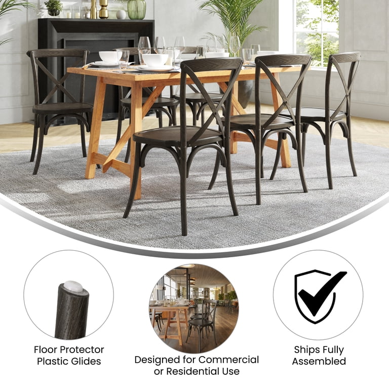 Flash Furniture Hercules Series Stackable Cross Back Wood Chairs