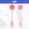 thumbnail image 4 of Vocoste Silicone Facial Cleansing Brush for Face Skincare Pink White 6.30"x1.57", 4 of 7