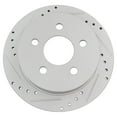thumbnail image 2 of TRQ Rear Performance Brake Rotor Drilled Slotted Pair Set for Alero / Century / Grand Am / Grand Prix / Impala / Intrigue / Montana / Monte Carlo / Regal / Trans Sport / Venture, 2 of 5