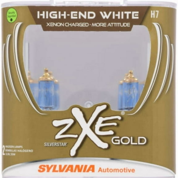 Sylvania H7 SilverStar zXe Gold Halogen Headlight Bulb, Pack of 2 – Fits Select 2006-2017 Ford Fusion, 2010-2014 Hyundai Sonata