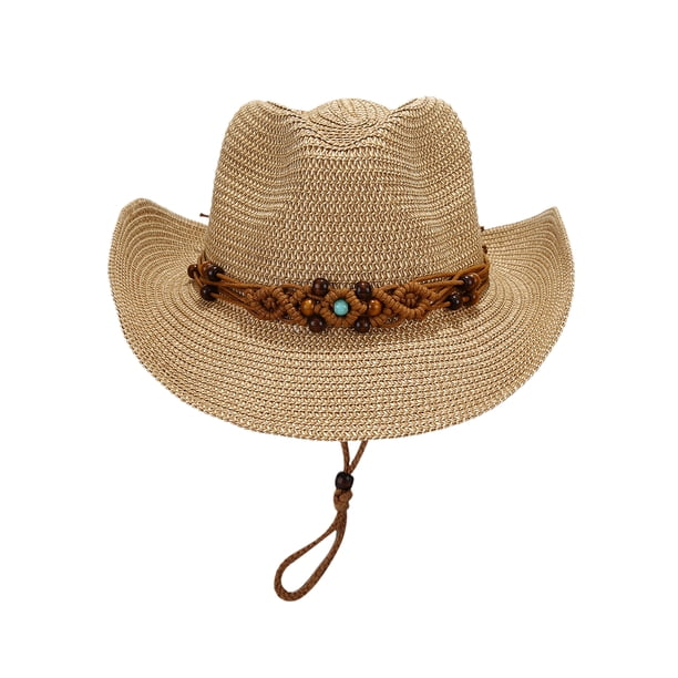 Sombrero de vaquero Methold elegante para mujer Caqui