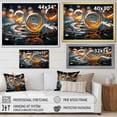 thumbnail image 4 of Designart "Asteroid Belt Yellow and Black III" Astronomy & Space Framed Wall Art - Modern Yellow Planets Entryway Framed Wall Art Print, 4 of 6