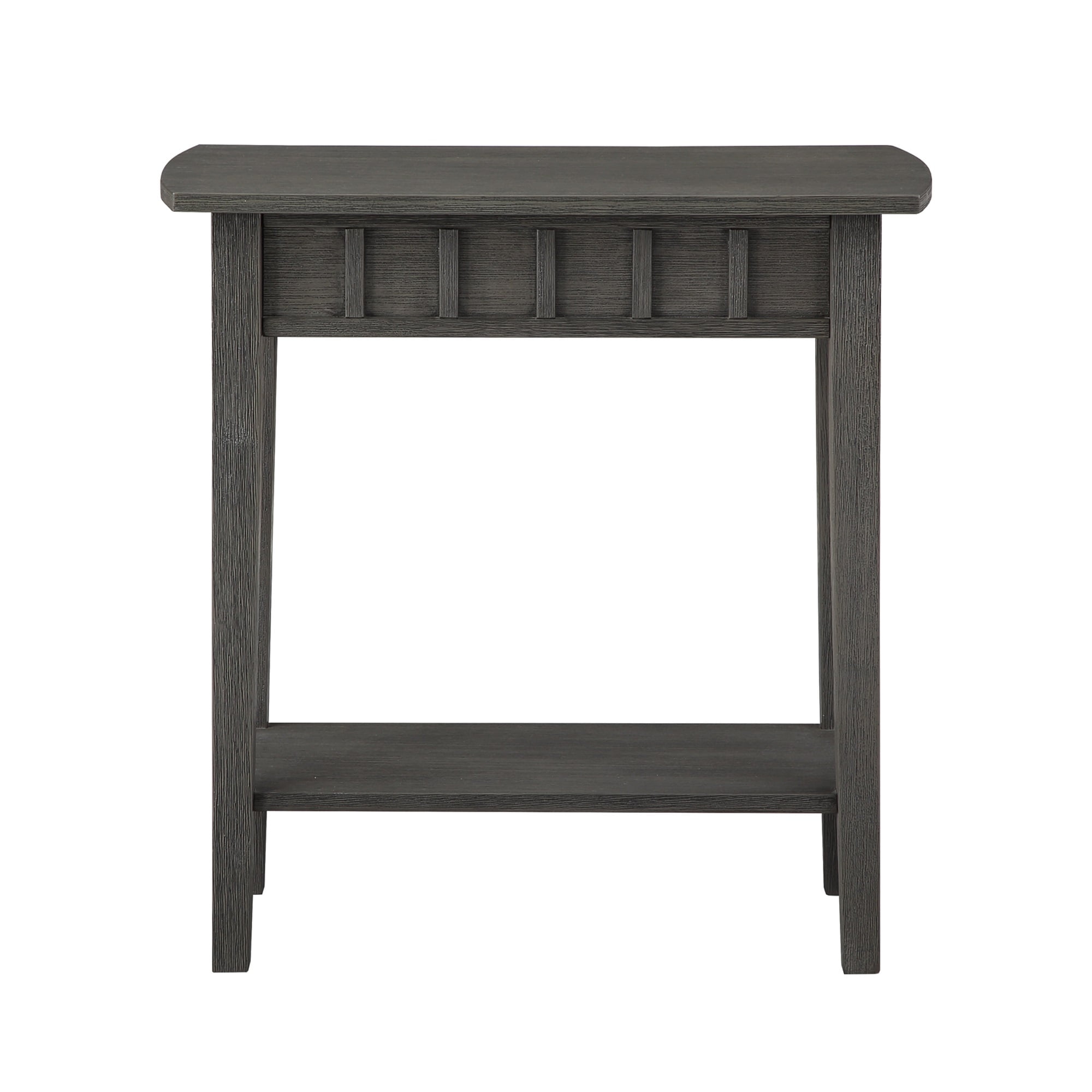 Convenience Concepts Dennis End Table with Shelf, Wirebrush Dark Gray