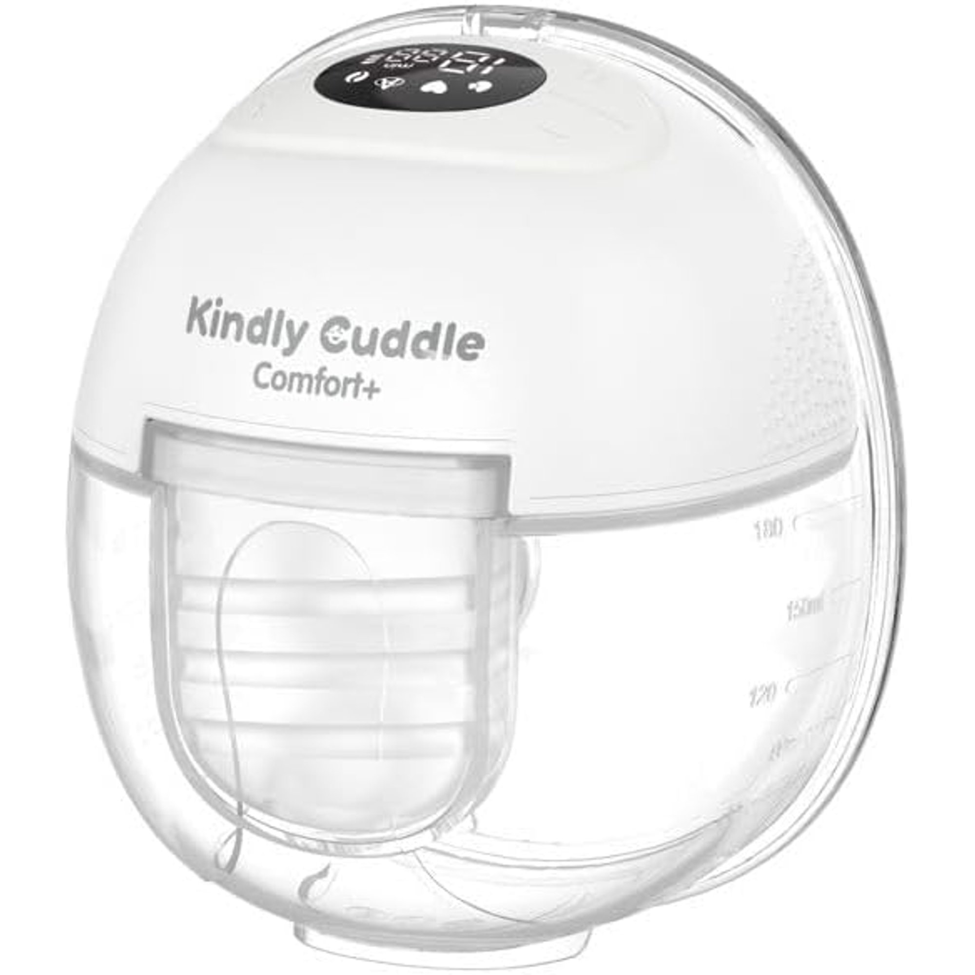 1 Pack Kindly Cuddle Comfort+ Hands Free Breast Pump with App Control, Personalized 4 Modes & 15 Levels | Single Wearable Breast Pump with 24mm Flange, Hand Carry Bag, Nursing Pads, Milk Bags - Wh