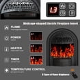 thumbnail image 4 of BOSHIRO Electric Fireplace with Mantel, 51 Inch Solid Wood TV Stand with Fireplace, Roman Column Design for Entryway Decor, Bedroom, 4 of 7