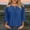 Blue, variant on Lace Blouses for Women Casual Fall 3/4 Sleeve Women's Top Plain Tie Neck Pleated Loose Tops