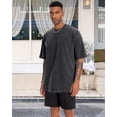 thumbnail image 4 of Camiseta Adorejoy Oversize Vintage Lavada para Hombre - Negra, 4 of 8