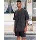 thumbnail image 4 of Camiseta Adorejoy Oversize Vintage Lavada para Hombre Negra M, 4 of 8