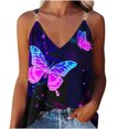 thumbnail image 2 of ICHUANYI Clearance Women's Summer Casual Sleeveless Blouse V Neck Tops T-Shirt Vest For Women(Purple, M) ICHUANYI WER2023080809921, 2 of 6