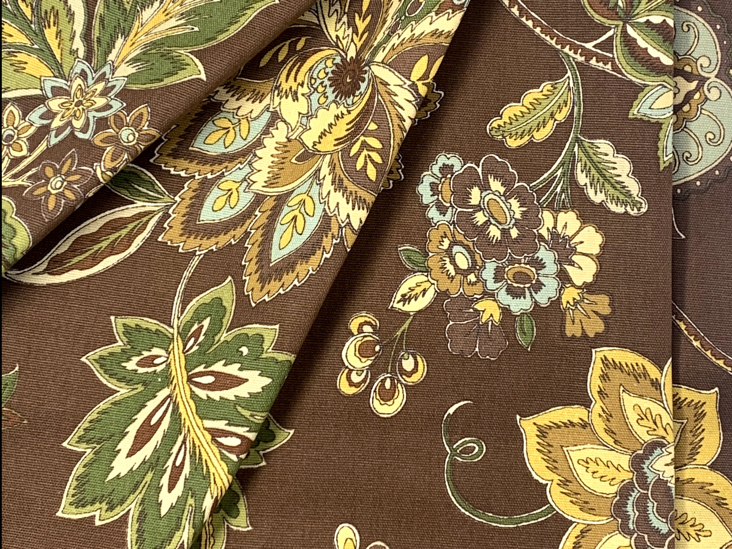 Waverly Inspirations 45' 100% Cotton Floral Sewing & Crafting Fabrics, 8 yd By the Bolt, Cocoa