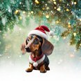 thumbnail image 5 of Para Cachorro Perro Adorno Dibujos Animados Mochila Acrílica Navidad Interior Del Coche, 5 of 5