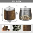 thumbnail image 2 of Yayeee Ashtray with Lid for Cigarette Smokeless Stainless Steel Home Ash Holder, Wood Grain, 2 of 7
