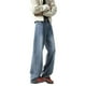 thumbnail image 4 of Pantalones largos para hombre, color liso, con bolsillos y cordón, pantalones vaqueros para hombre, pantalones de algodón., 4 of 6