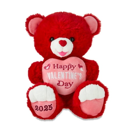 Valentine's Day 2025 Sweetheart Teddy Plush, Red, by Way To Celebrate