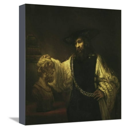 Aristotle with a Bust of Homer Stretched Canvas Print Wall Art By Rembrandt van