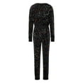 thumbnail image 4 of Women Autumn And Winter Sequins Small Fragrance Leisure Sports Long Sweater Pencil Pants Respirator Two Piece Suit Graduation Outfit for Women Womens Pant Suit plus Size Ladies Suit Womens Wedding, 4 of 6