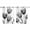 Black Grey, variant on Black White Tulip Kitchen Curtains 63 Inch Length, Spring Greyscale Leaf Flower Plant Grommet Top Bedroom Living Room Curtains, Light Filtering Cafe Curtain Drapes 2 Panels Set 104''x63''