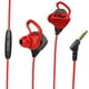 thumbnail image 4 of Auricures para juegos con cable de 3,5 mm, auricures para juegos con graves estéreo con canceción de ruido y controles de - Rojo, 4 of 6