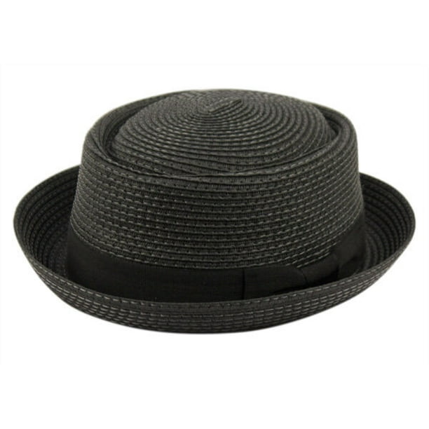 Epoch Hats Men's Summer Lightweight Straw Pork Pie Derby Fedora