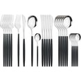 thumbnail image 1 of Juego de Cubiertos de 24 Piezas, Cubiertos de Acero Inoxidable para 6 Personas Incluye Cuchillos, Tenedores y Cucharas, Set de Cubiertos para Cocina, Restaurante, Aptas para Lavavajillas, 1 of 4