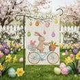 thumbnail image 4 of Slhenay Easter Welcome Garden Flag 12x18 Inch Vertical Double Sided Spring Easter Bunny Eggs Small Flags Farmhouse Outside Decoration for Yard (C), 4 of 6
