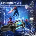 thumbnail image 5 of Wireless Controller for P4 with RGB Lighting, Remote Game Joystick Compatible with P-4/P-4 Slim/P-4 Pro/PC, Black, 5 of 8