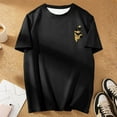 thumbnail image 4 of Playeras De Hombre Camiseta Informal De Verano De Manga Corta Con Cuello Redondo Y Estampado De Letras Y Caras Para Hombre, 4 of 5