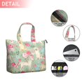 thumbnail image 2 of Labrador Dog and Flower Floral Travel Tote Bags for Women Carry On,Large Weekender Bags for Women Travel,Multi Functional Duffle Bag for Work,Shopping,Sports, 2 of 5