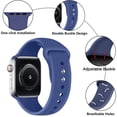 thumbnail image 3 of Silicone Sport Replacement Band 38mm 40mm with Adjustable Buckle, Compatible for Apple Watch Series 6/5/4/3/2/1 [Blue], 3 of 5
