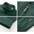thumbnail image 4 of Rexolia Men’s Zip Front Golf Jacket Lightweight Plaid Lined Slim Fit Casual Outdoor Wind Resistant Army Green L, 4 of 6