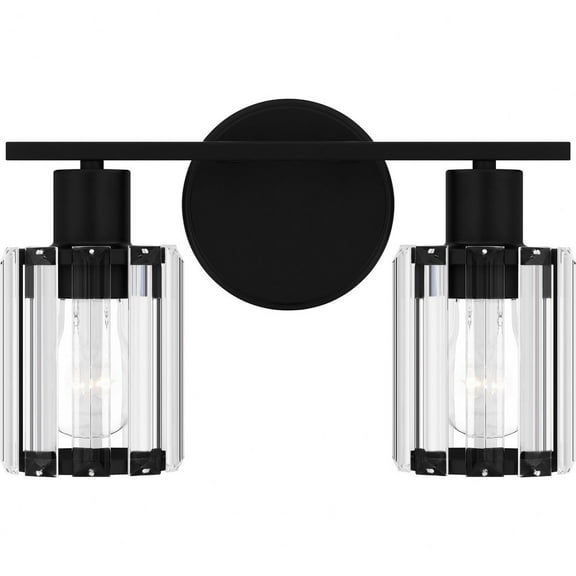 PCILA8612MBK Quoizel Lighting Isla - 2 Light Bath Vanity In Contemporary Style-8 Inches Tall and 12.5 Inches Wide-Matte Black Finish