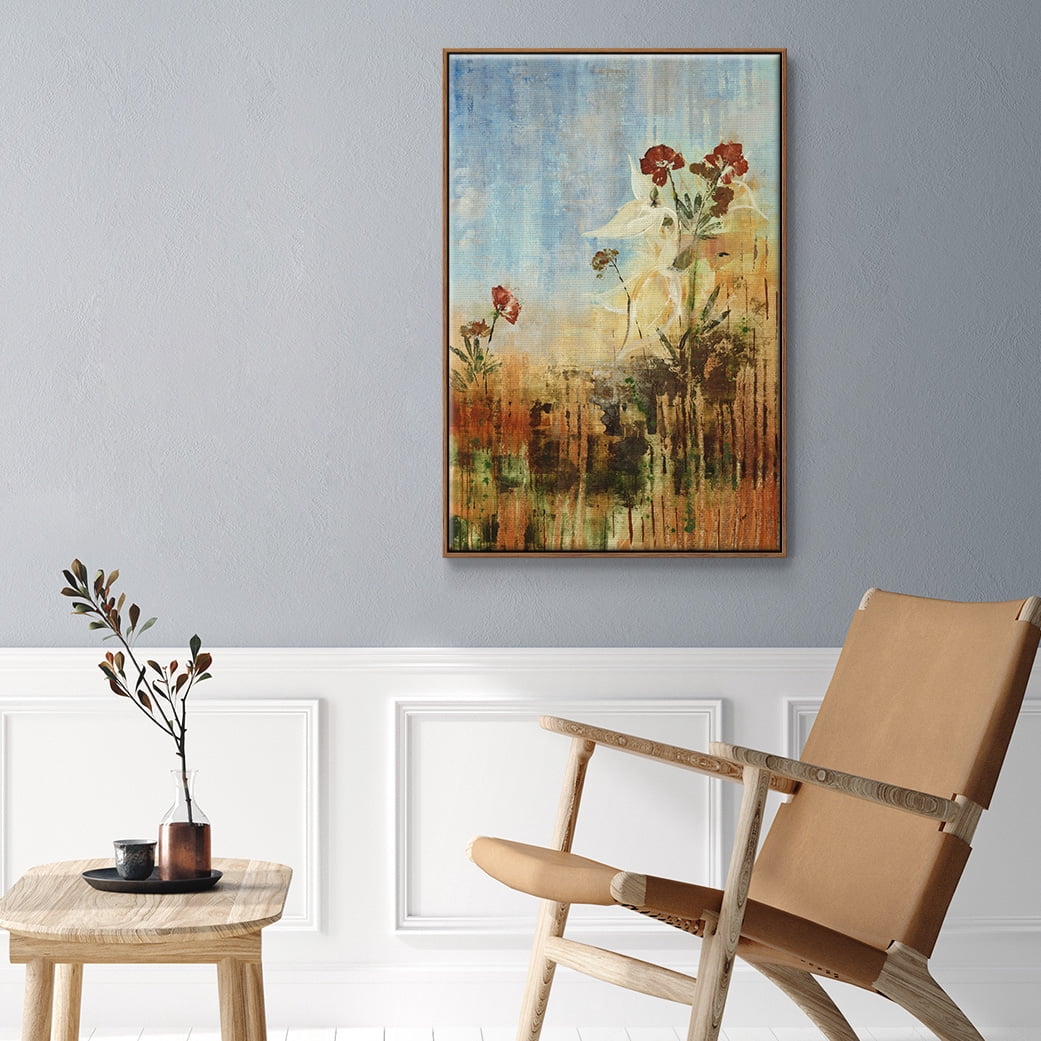 Dedicated to Spring Framed Premium Gallery Wrapped Canvas - Ready to Hang - 17 x 25 - Walnut Floating Frame