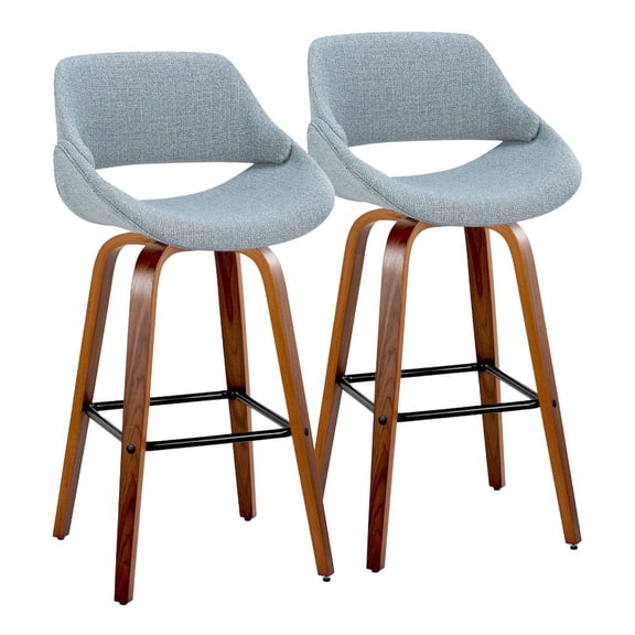 LumiSource Fabrico 30" Fixed-Height Barstool - Set of 2