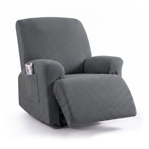 Nalqet Spandex Sofa Slipcovers for one person seat– Washable Non Slip Furniture Protector Couch Cover for Pets and Dogs Cats, Dark Grey