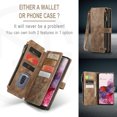 thumbnail image 6 of for Samsung Galaxy S20 Case Wallet for Women and Men, Samsung Galaxy S20 Case, PU Leather Magnetic Flip Strap Wristlet Zipper Card Holder Wallet Business Phone Cover for S20, Brown, 6 of 10
