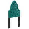 thumbnail image 3 of Modway Augustine Tufted Performance Velvet Twin Headboard in Teal, 3 of 8